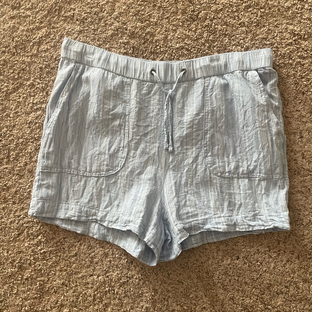 Land'n Sea Womens M Blue White Chino Shorts